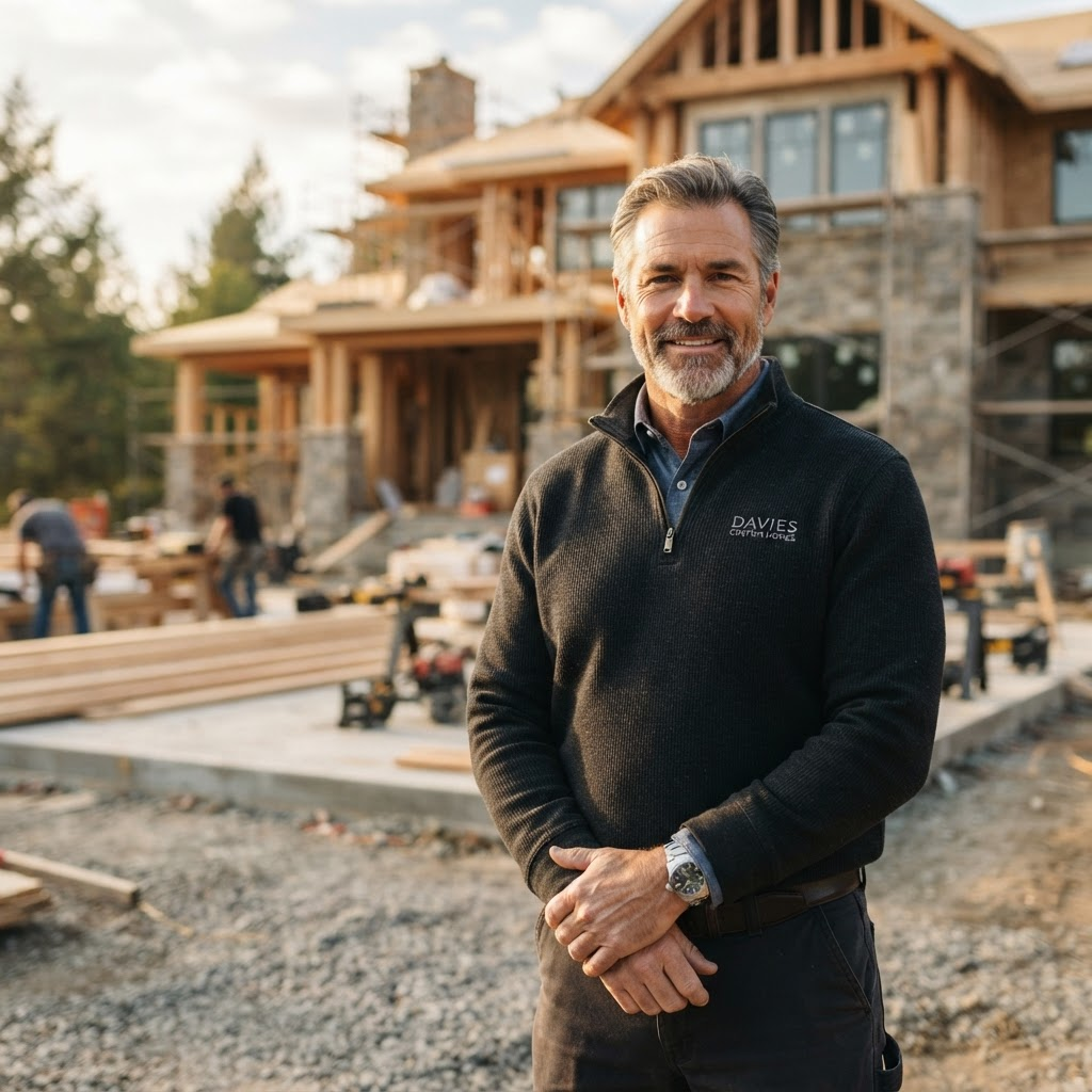 The founder of OKC Custom Homes on a luxury build site